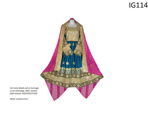Afghan Embroidered Bridal Dress