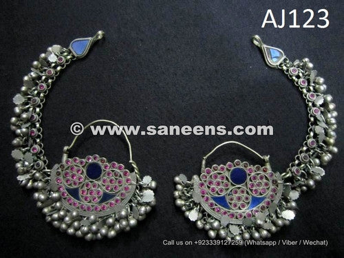 Full Featured Earrings With Supporting Chain And Hook Best Indie Retro Boho Chic Style Conventional Dancing Costume