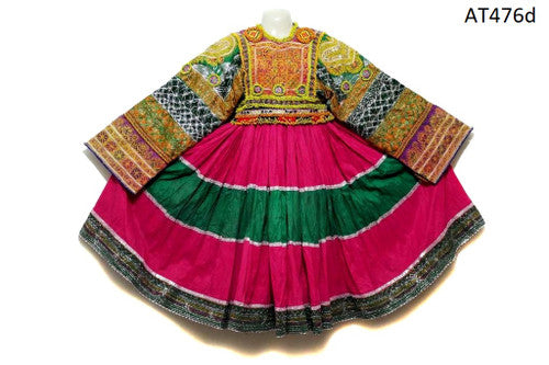 Tribal Fusion Costume Full Embroidered Kuchi Frock Afghan Nomad Vintage Clothes