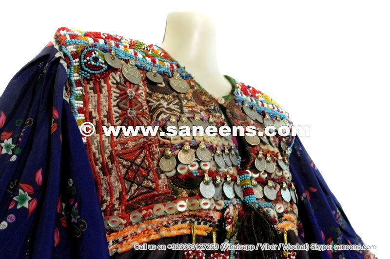nomad boho tribal artowkr costumes dresses with beads coins work