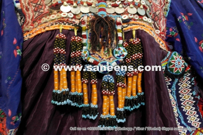 kuchi pashtun women vintage dress frock with tassels
