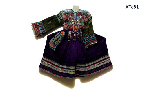 Balochi Tribal Vintage Purple Dress
