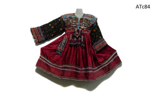 Handmade Kuchi Tribal Red Dress
