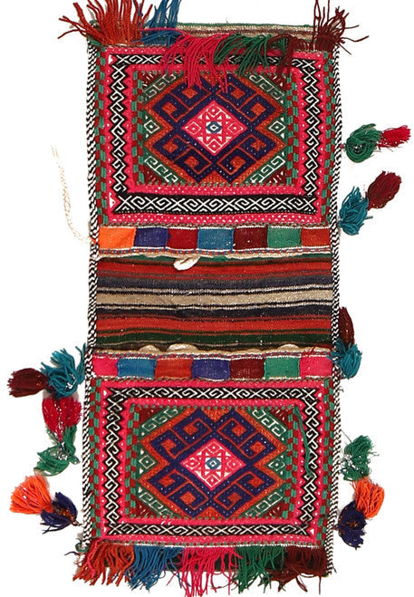 Hand Knotted Saddle Bag Afghan Traditional Crafts Saddle Bag