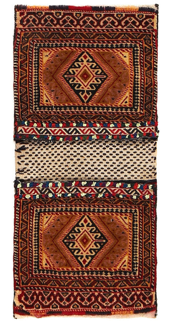 Arabian Horse Saddle Bag Hand Made By Pashtun Artisan Woolen Area Afghan Rug