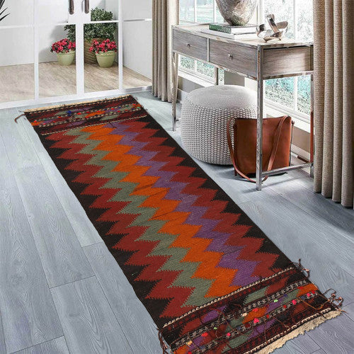 Artisan Beauty Afghan Kilim Wool Rug with Turkish Patterns