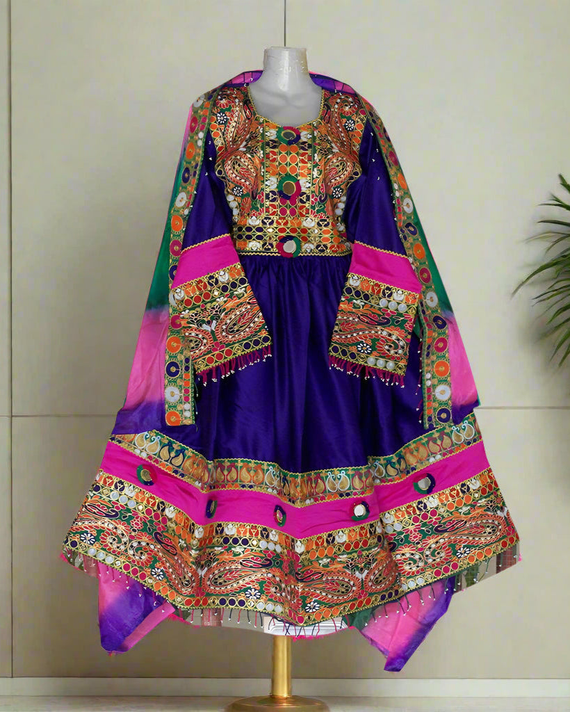 knee length dresses for ladies Pashtun Girls Blue Satin Dress – New Afghan Fashion, Elegant Traditional  Outfit – saneens.com