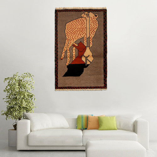 Afghan Hand-Knotted War Rug Traditional Pashtun Rug