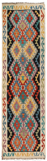 Afghan Runner Rug Handmade with Premium Wool Craftsmanship