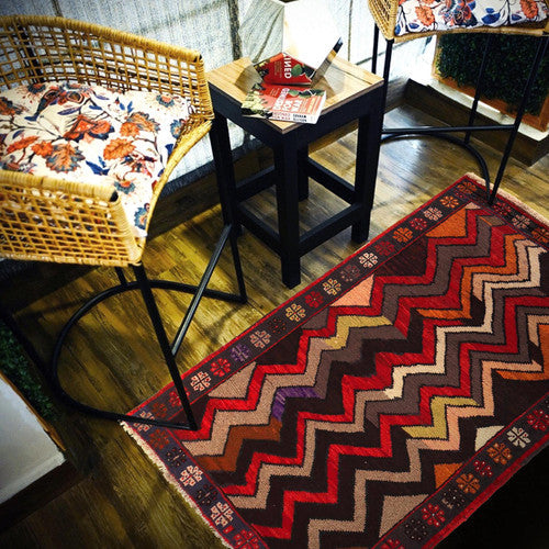 Unique Afghan Balochi Wool Rug Hand Knotted to Elevate Your Home Style Effortlessly