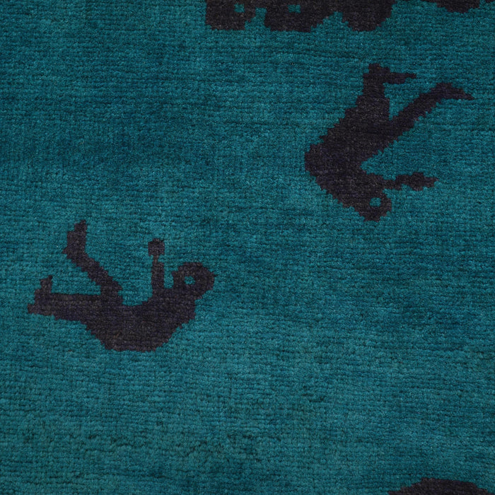 Afghan Man Falling Storytelling War Rug 4x2.6 ft