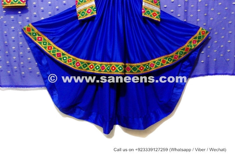 blue color afghan ladies frocks dresses costumes