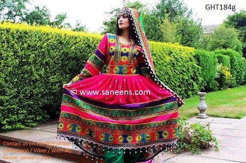 Afghani Dress In Pink Color Muslim Wedding Dresses