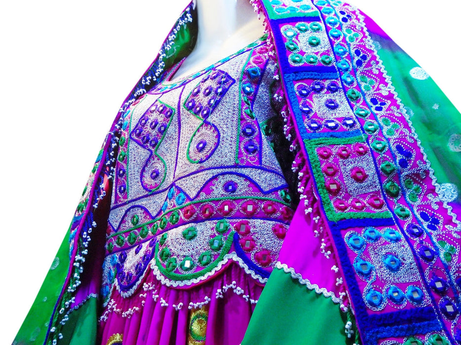 pathani dress with mirrors work