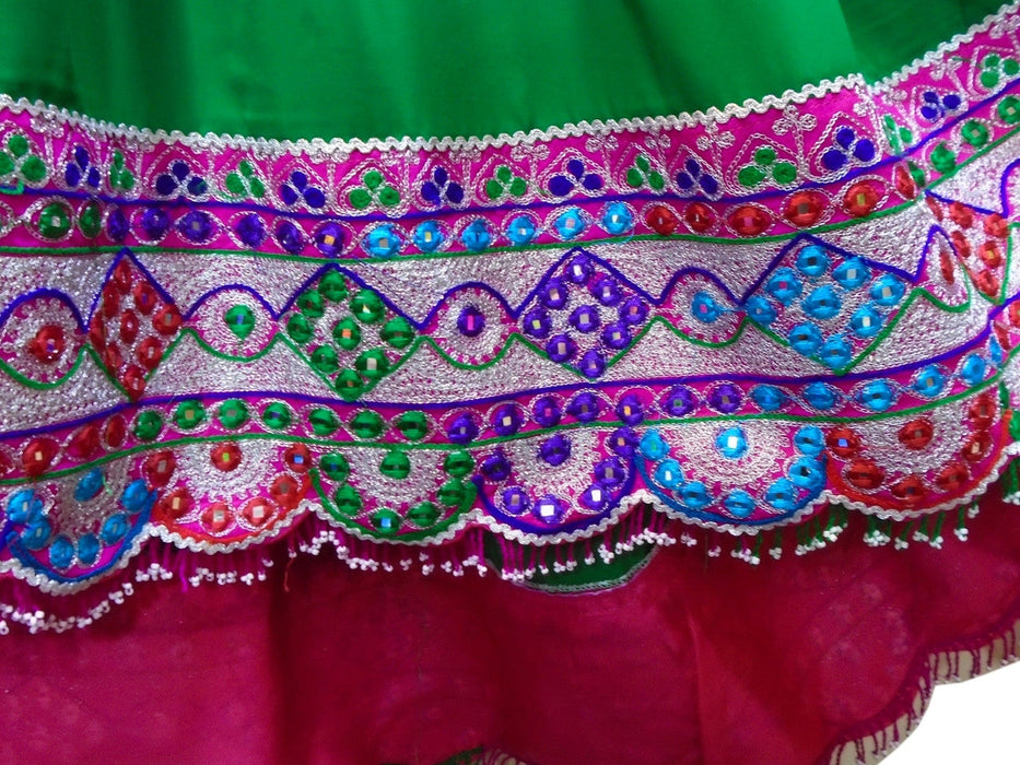 mirrors work afghan frock