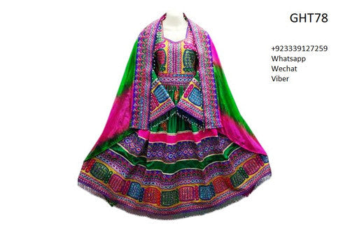 Afghan Bridle Hand Embroidered Frock