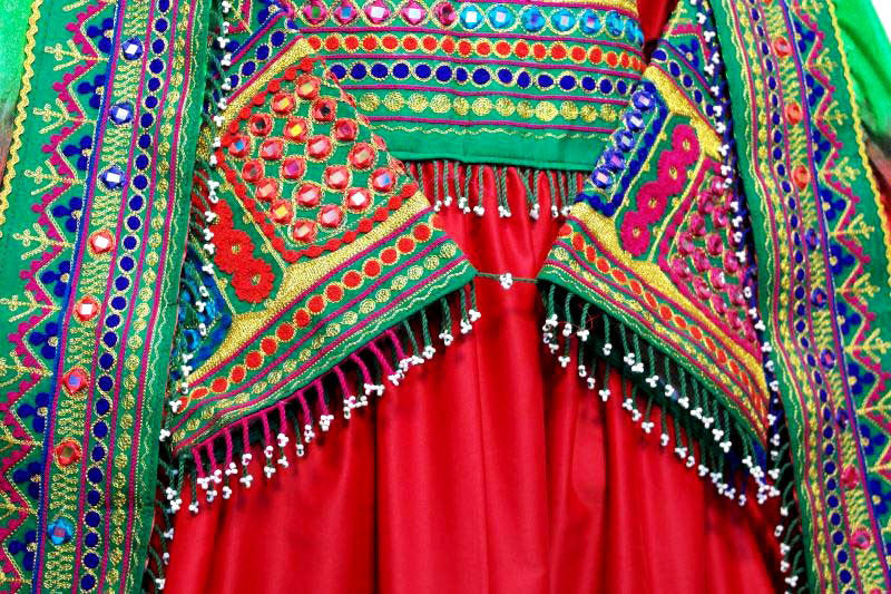 Beautful Embroidery on Afghani Dress