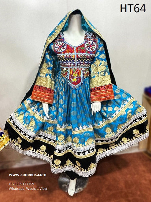 Banarsi Fabric Afghan Dress