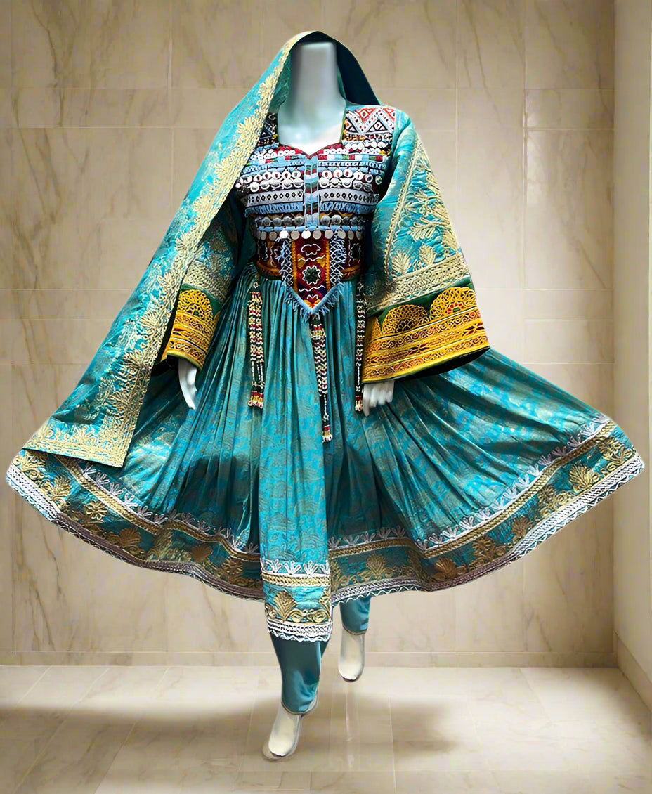afgan dress afghan fashion feroza color dress – saneens.com