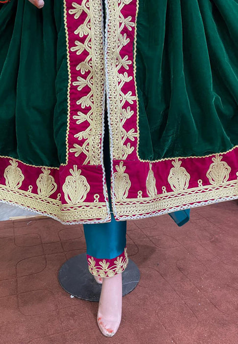 Afghan Pashtun Frock Center Cut Design