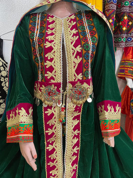 Afghan Pashtun Frock Center Cut Design