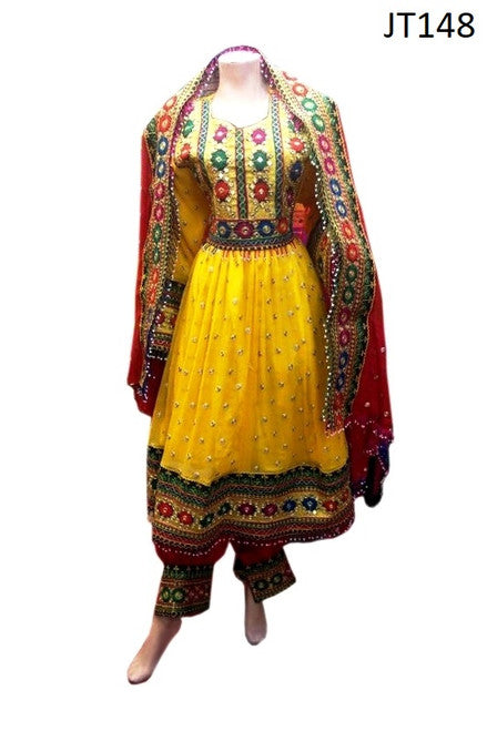 Yellow Afghan Woman's Dress