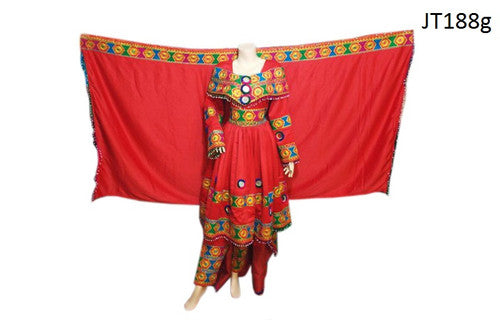 Afghan Long Gown In Red Color Dress