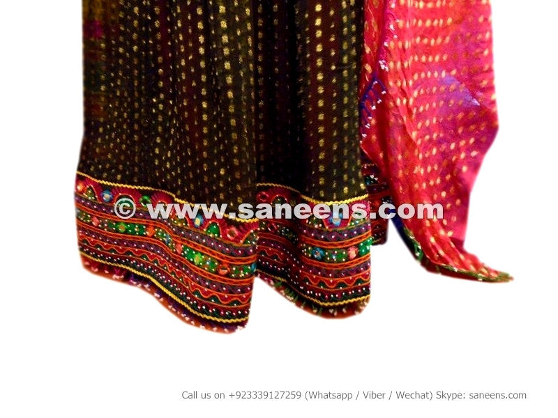 black color afghan pashtun tribal artwork dresses low price wholesale