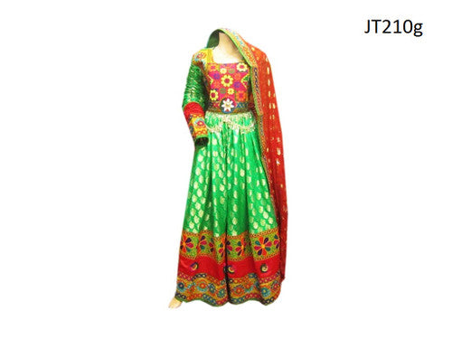 Elegant Afghan Bridal Embroidered Dress
