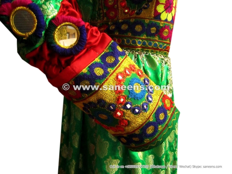 handmade pashtun wedding event green frocks online