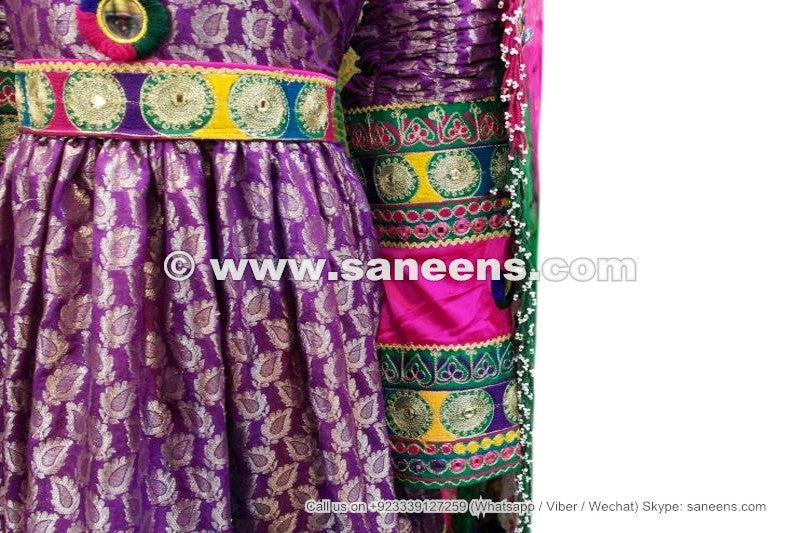 mirrors embroidery work pashtun wedding dress