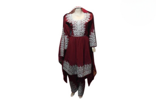 Persian Bridal Maroon Color Dress