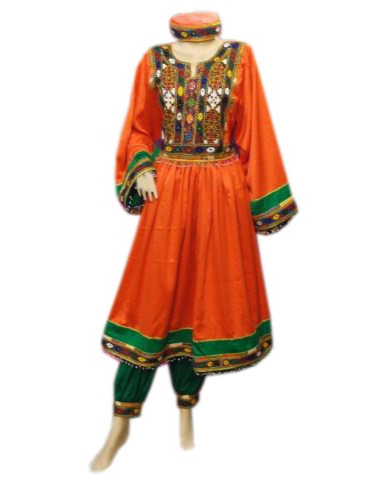 green emerald velvet dress Persian Afghan Bridal Embroidered Dress Medium