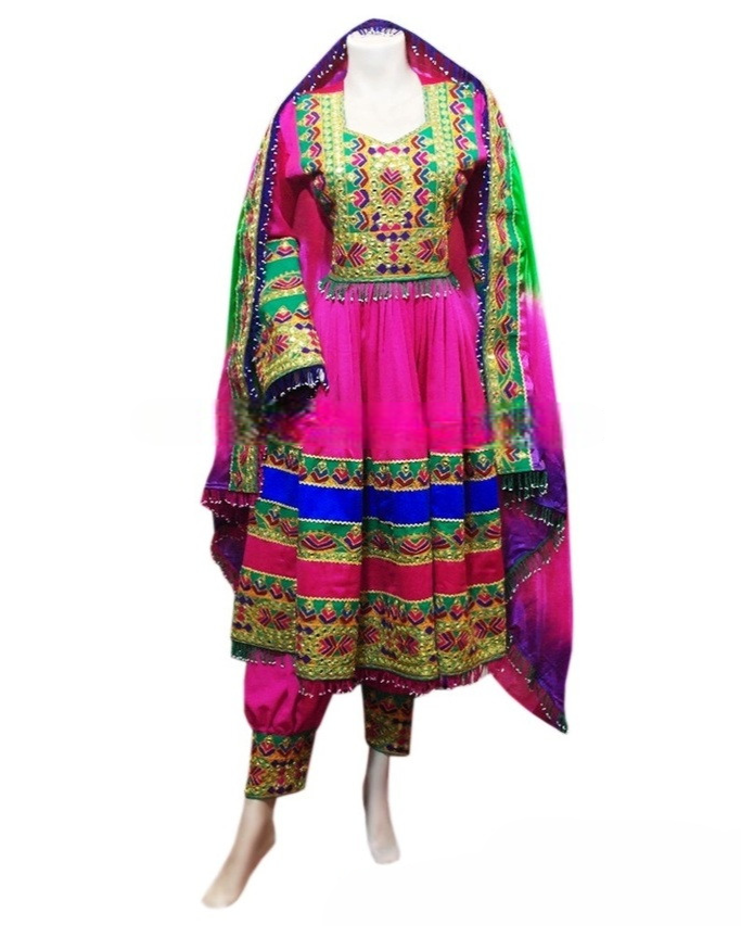Afghan Bridal Embroidered Dress XX Large