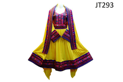 Islamic Wedding Dresses Afghani Dress In Yellow Color