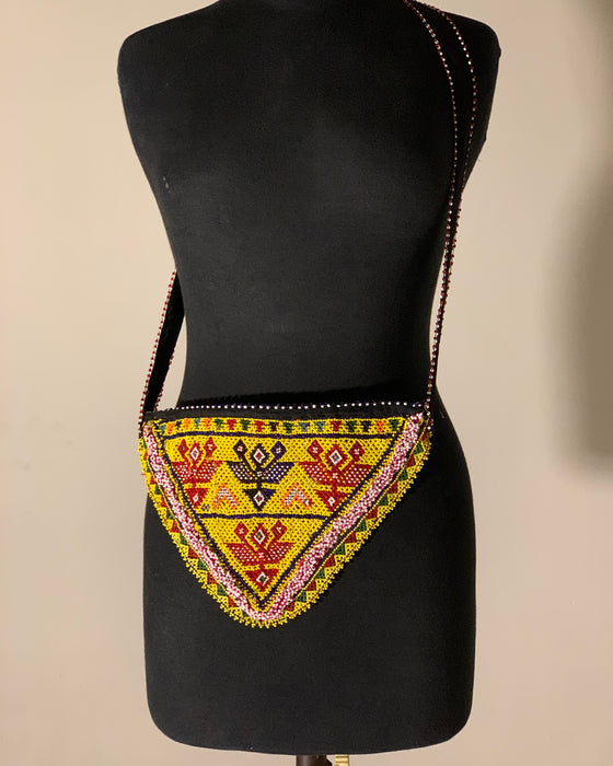 Afghan Tassel Beaded Pouch