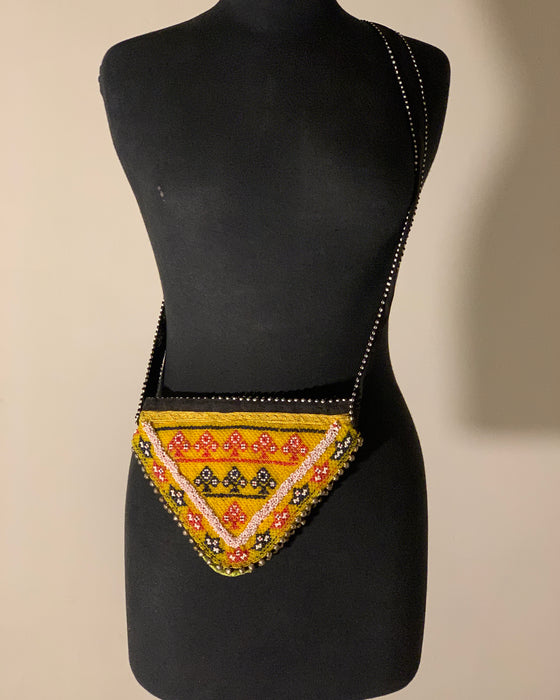 Afghan Crocheted Bead Pouch