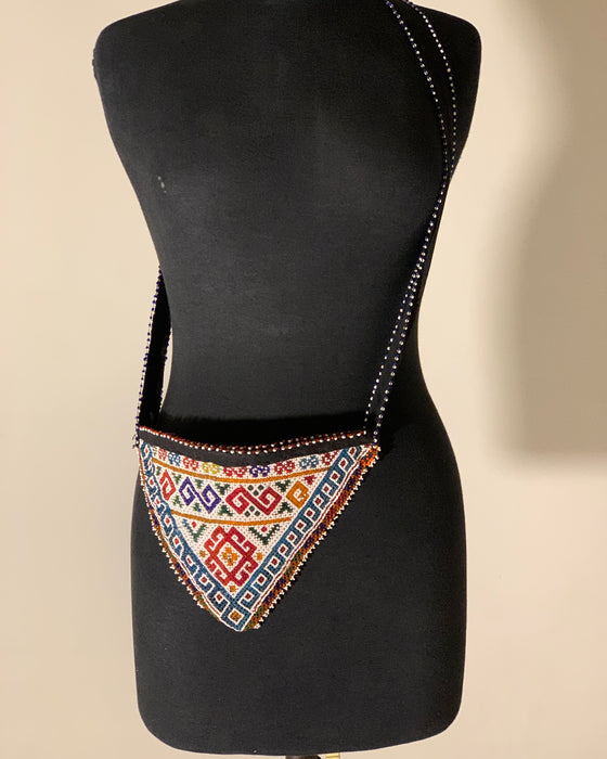 Afghan Shoulder Beaded Pouch