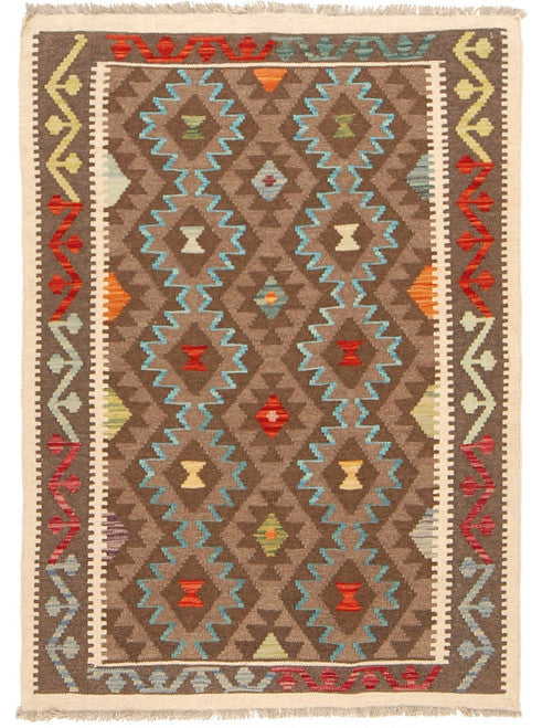 Handmade Afghan Chobi Flat Weave Kilim Kilms Wool Area Rug