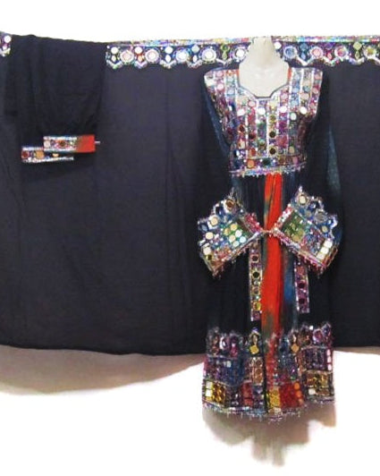 Traditional Afghan Black Bridal Dress