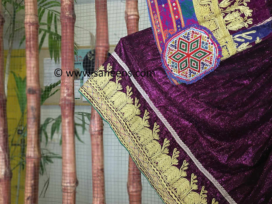 afghani dress with embroidery work