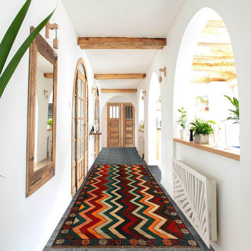 Wool Rug Afghan Baloch Traditional Design Handmade by Women