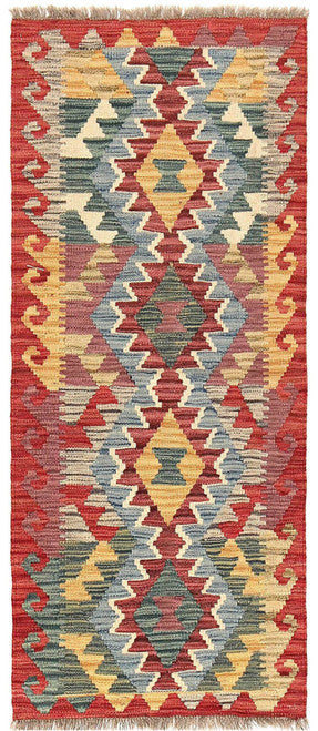 Handmade Afghan Wool Runner Rug with Unique Tribal Patterns