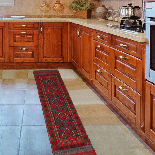 Hand Knotted Pashtun Runner Rug Traditional Crafts Wool Area Rug For Home Décor