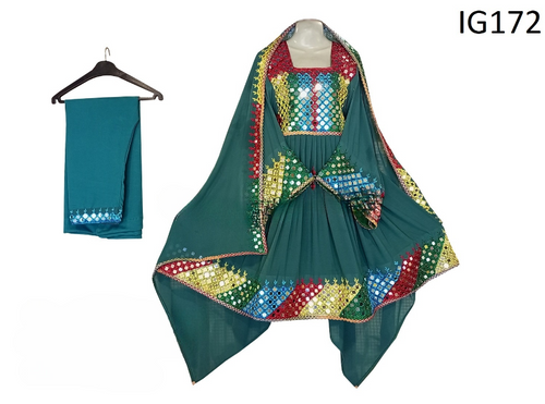 Afghan Mirror Work Dress