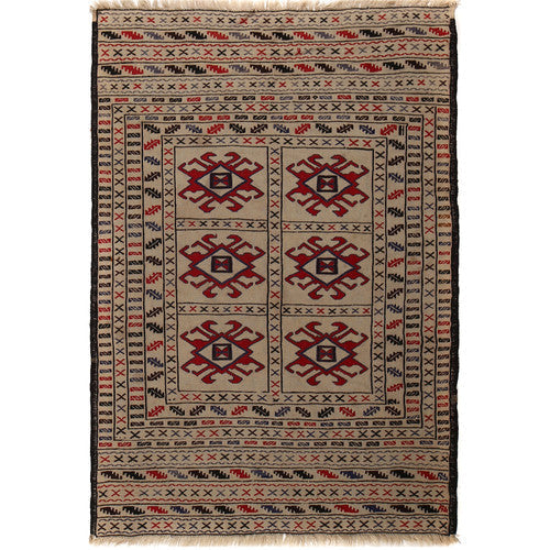Hand Knotted Afghan Soumak Kilims Showcasing Generational Craftsmanship