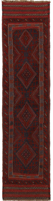 Hand Knotted Pashtun Runner Rug Traditional For Home Décor