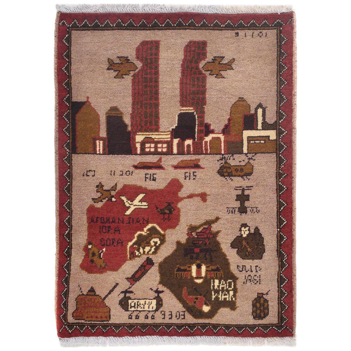 Traditional 9/11 War Decor Carpet 2.8x2 ft