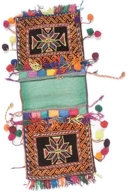 Hand Made Arabian Horses Saddle Bag By Afghan Artisan Woolen Area Rug
