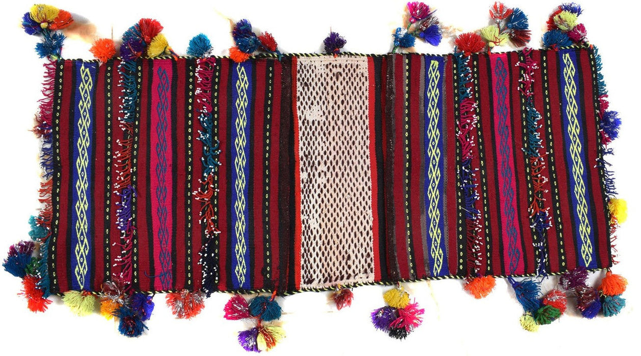 Cultural Saddle, Handmade Pashtun Saddle Bags, Afghan Rug Collection, Handcrafted Afghan Décor, Pashtun Artisan Rugs